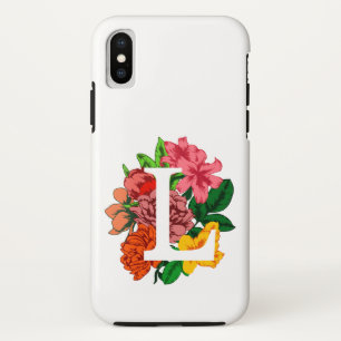 Case-Mate iPhone Case Majuscule L monogramme floral