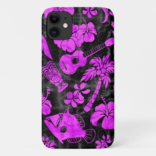 Coques Case-Mate iPhone Makapuu Beach Batik magenta Hawaïen (Dos)
