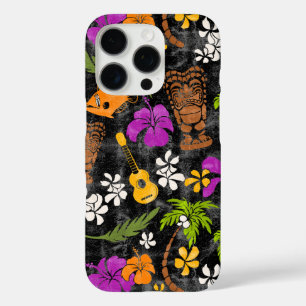 Coque iPhone 16 Pro Makapuu Beach Hawaii Batik Black Multi