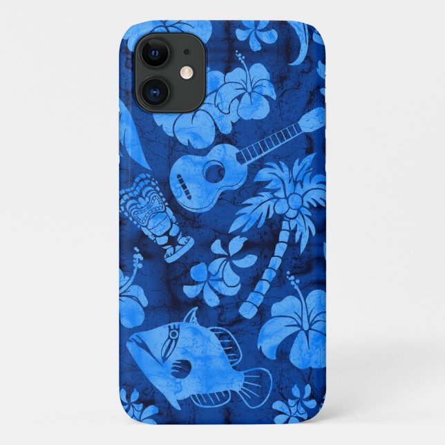 Coques Case-Mate iPhone Makapuu Beach Hawaii Batik Blue (Dos)
