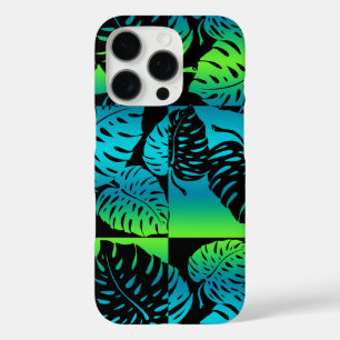 Coque iPhone 16 Pro Makua Monstera Hawaiian Stried Blend Turq