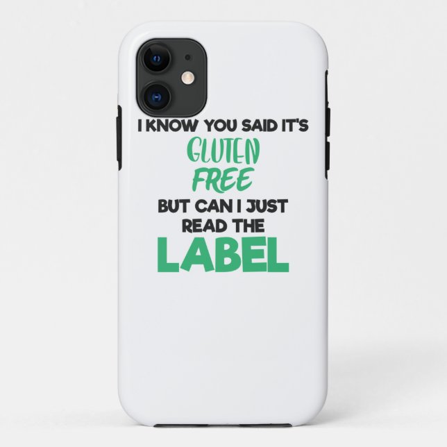 Coques Case-Mate iPhone Maladie Celiaque Gluten Libre Lire Le Étiquette Gl (Dos)
