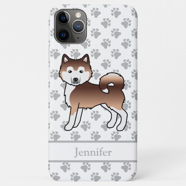Coques Case-Mate iPhone Malamute d'Alaska rouge Chien de dessin animé mign (Dos)