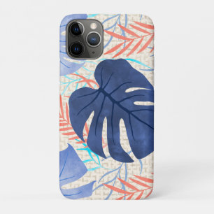 Case-Mate iPhone Case Maleah Monstera Tropical Hawaiian Watercolor- Blue