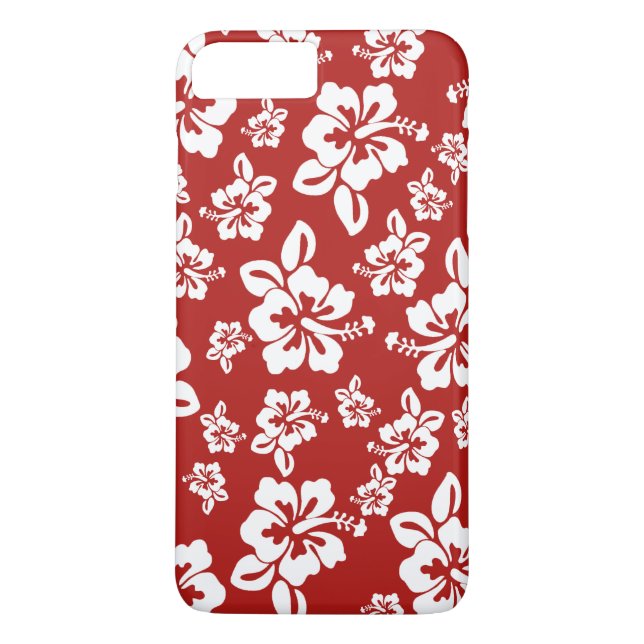 Coques Case-Mate iPhone Malia Hibiscus - Red Hawaii Pareau Imprimer (Dos)