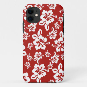 Coques Pour iPhone Malia Hibiscus - Red Hawaii Pareau Imprimer
