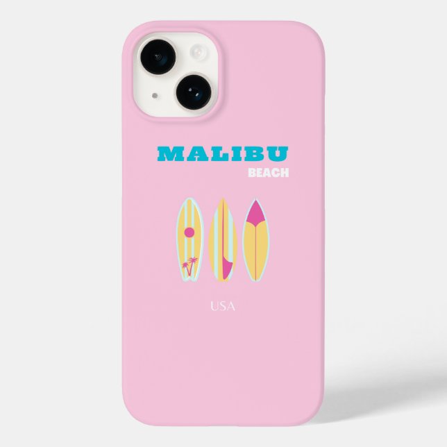 Coques Case-Mate iPhone Malibu, Plage de Malibu, Preppy, Preppy Girl, Rose (Verso)
