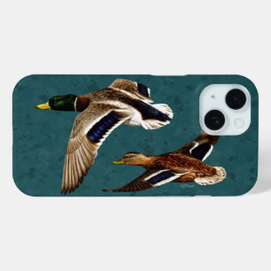 Coque Case-Mate iPhone Mallard Canards en vol Turquoise