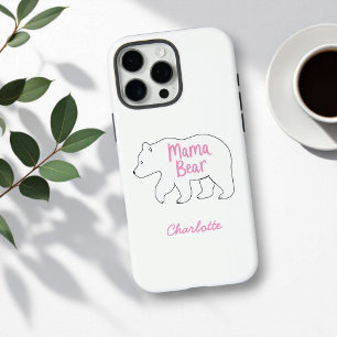 Coque iPhone 16 Pro Max Mama Bear   Fête des Mères mignonnes et amusantes
