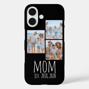 Coque Pour iPhone 16 Maman a établi un script moderne noir 3 Photo