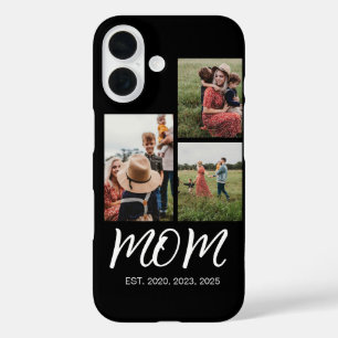 Coque Pour iPhone 16 Maman a établi un script moderne noir 3 Photo