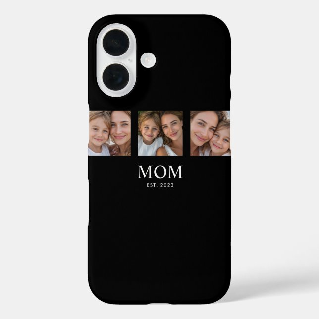 Coques Case-Mate iPhone Maman a établi un script moderne noir 3 Photo (Verso)