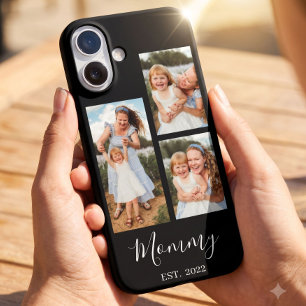 Coque Pour iPhone 16 Plus Maman a établi un script moderne noir 3 Photo