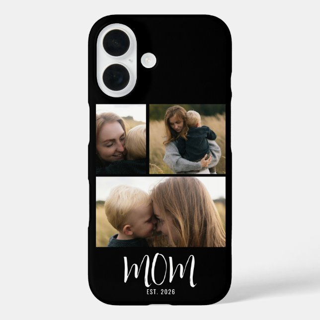 Coques Case-Mate iPhone Maman a établi un script moderne noir 3 Photo (Verso)