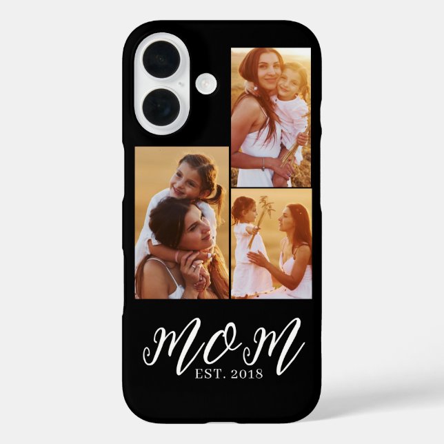 Coques Case-Mate iPhone Maman a établi un script moderne noir 3 Photo (Verso)