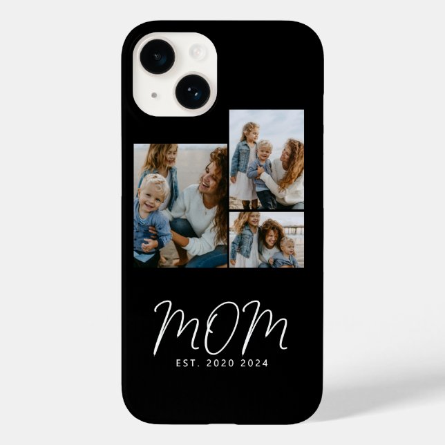 Coques Case-Mate iPhone Maman a établi un script moderne noir 3 Photo (Verso)