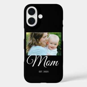 Coque Pour iPhone 16 Maman a établi un script photo noir
