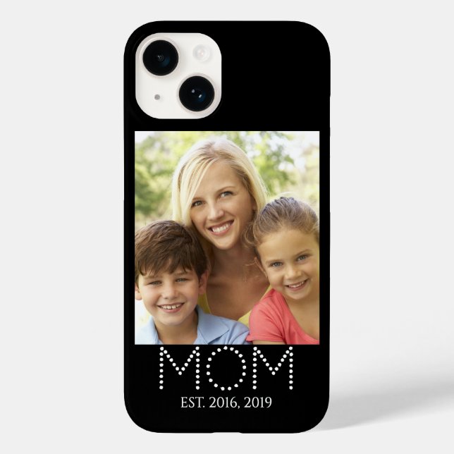 Coques Case-Mate iPhone Maman a fondé Photo noir (Verso)