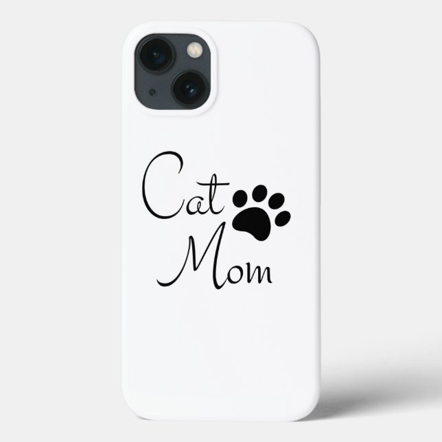 Coques Case-Mate iPhone Maman Chat Empreinte de Patte Personnalisée (Verso)