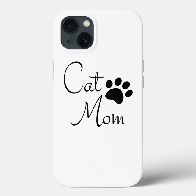 Coques Case-Mate iPhone Maman Chat Empreinte de Patte Personnalisée (Verso)