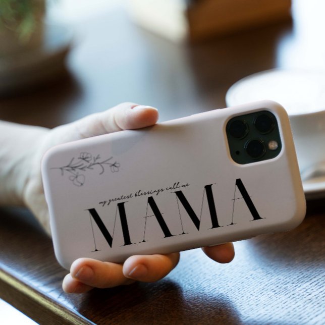 Coques Case-Mate iPhone Maman | Chic Boho Lettering & Floral (Créateur téléchargé)
