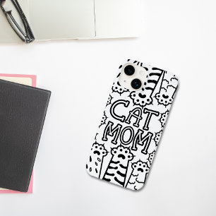 Coque Case-Mate iPhone Maman de chat monochrome