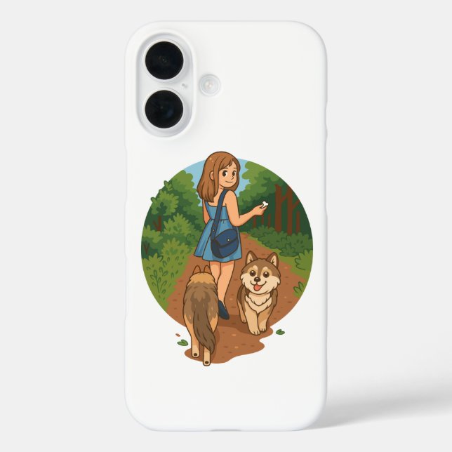 Coques Case-Mate iPhone Maman de Chien Mignonne Marchant avec des Chiots s (Verso)