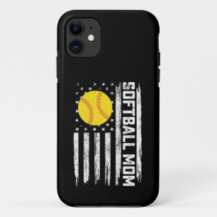 Case-Mate iPhone Case Maman de softball Drapeau américain américain Vint