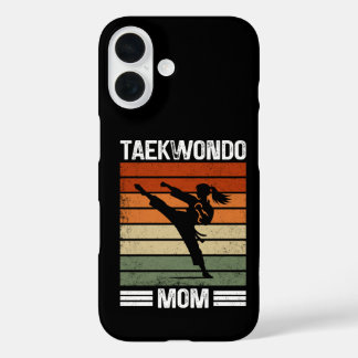Coque Pour iPhone 16 Maman de Taekwondo Cadeau Rétro d'Arts Martiaux Ma