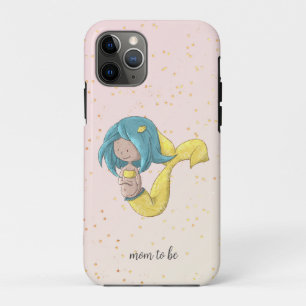 Case-Mate iPhone Case Maman doit être bleu Tail jaune Pregnant Mermaid