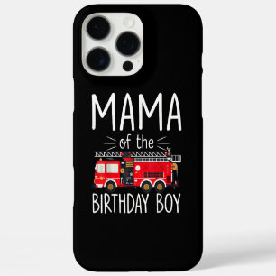Coque iPhone 16 Pro Max Maman du garçon d'anniversaire Camion d'incendie p
