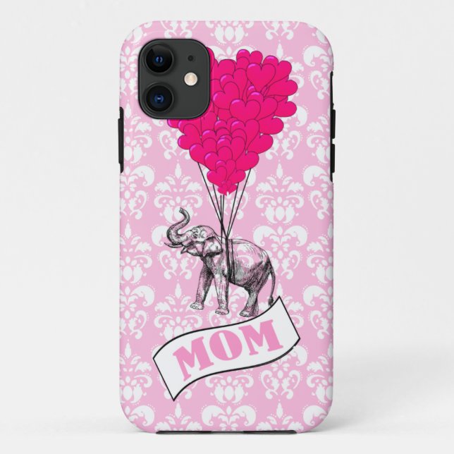 Coques Case-Mate iPhone Maman, éléphant et ballons (Dos)