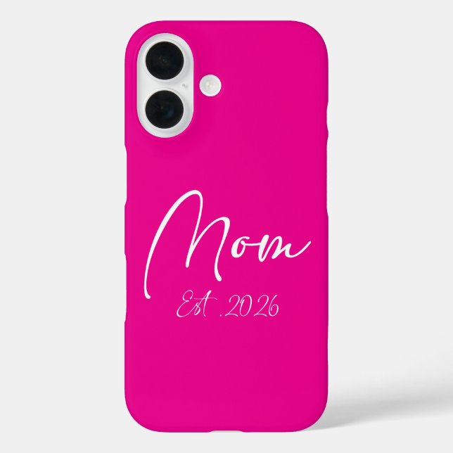 Coques Case-Mate iPhone Maman Est 2026 Nouvelles Mamans Maman Future 2026 (Verso)