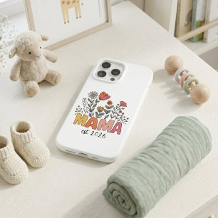 Case-Mate iPhone Case Maman Fleur Sauvage Année de Création Lettrage Boh