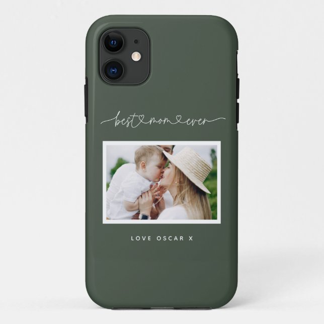 Coques Case-Mate iPhone Maman mignon script moderne cadeau photo (Dos)