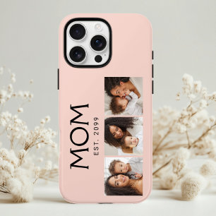 Coque iPhone 16 Pro Maman Typographie Blush Rose 3 Photo