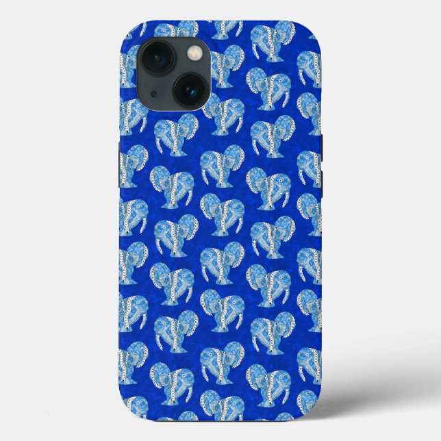 Coques Case-Mate iPhone Manates de tatouage Tribal Bleu Océan (Verso)
