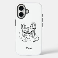 Manche téléphonique minimaliste Bulldog élégant