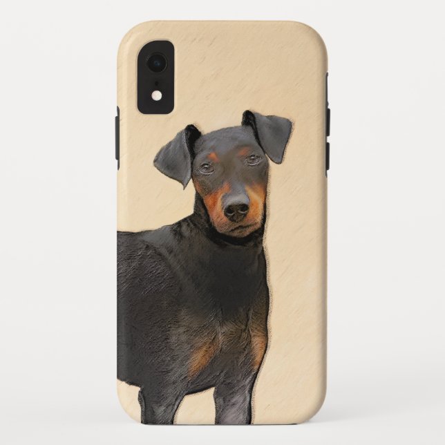 Coques Case-Mate iPhone Manchester Terrier Peinture Art animal original (Dos)