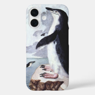 Coque Pour iPhone 16 Manchot à gorget, Oiseaux anciens d'Antarctique
