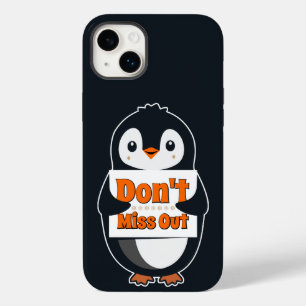 Coque Case-Mate iPhone Manchot avec un panneau Ne manquez pas