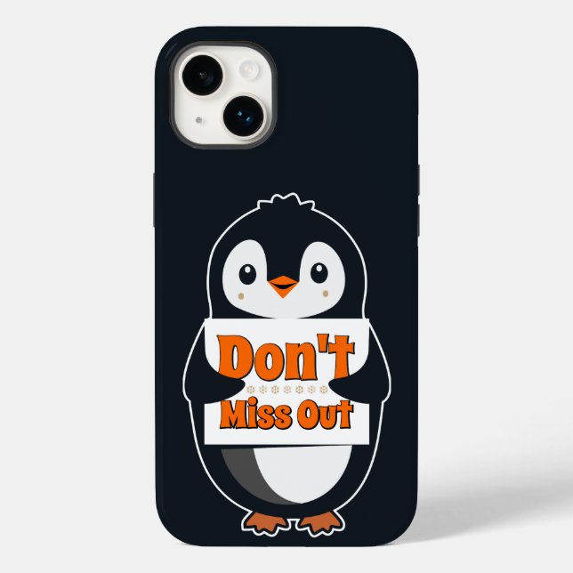 Coques Case-Mate iPhone Manchot avec un panneau Ne manquez pas (Verso)