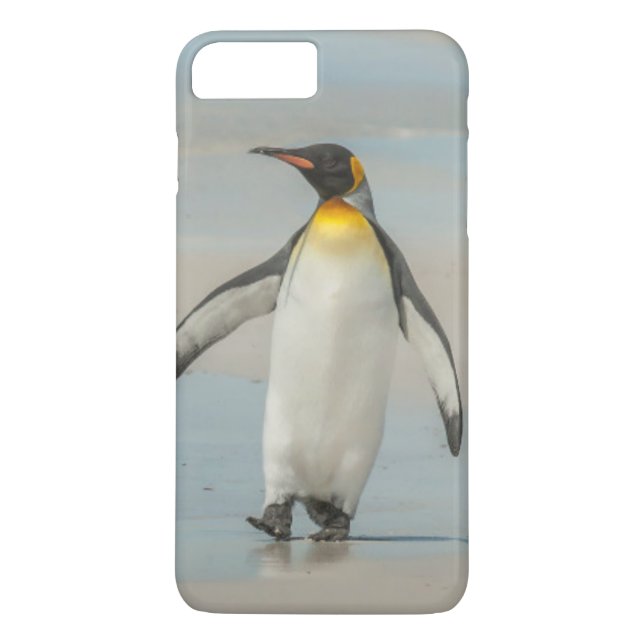 Coques Case-Mate iPhone Manchot marchant sur la plage (Dos)