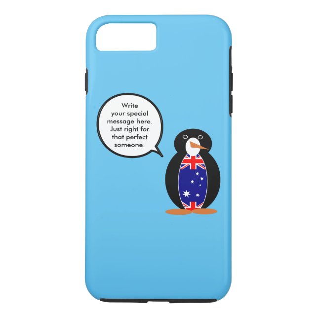Coques Case-Mate iPhone Manchot parlant australien personnalisé  (Dos)
