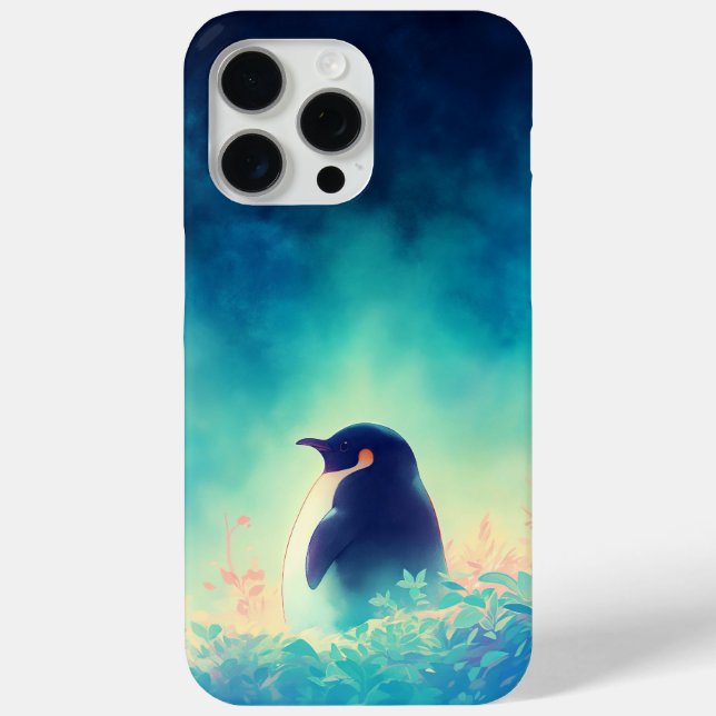 Coques Case-Mate iPhone Manchot sous le ciel sombre (Verso)
