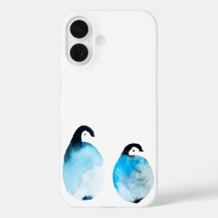 Coque Pour iPhone 16 Manchots mignons aquarelle