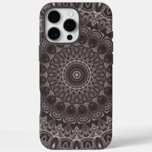 Coque iPhone 16 Pro Max Mandala à l'aquarelle velours profond dans des nua