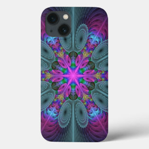 iPhone 13 Case Mandala à partir de la couleur centrale Art fracta