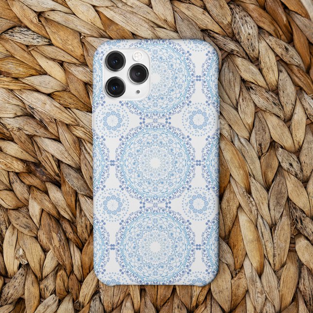 Coques Case-Mate iPhone Mandala bleu moderne (Phone case with blue pattern)