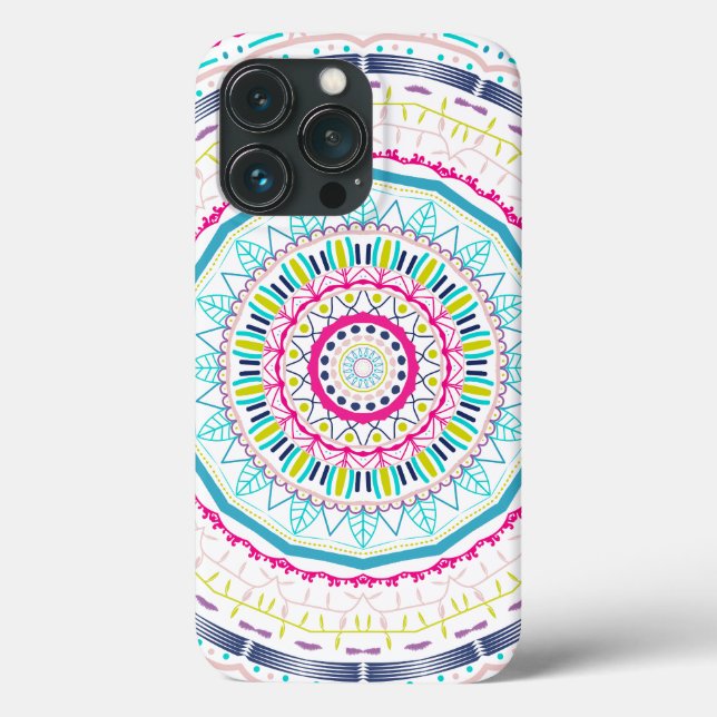 Coques Case-Mate iPhone mandala coloré (Verso)